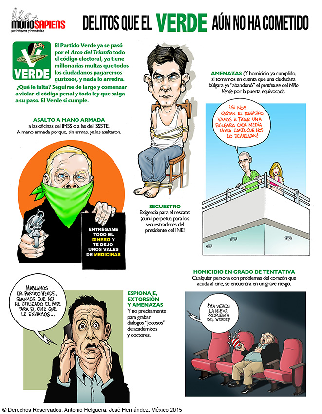 Delitos que el VERDE aún no ha cometido. Domingo 24 de mayo de 2015